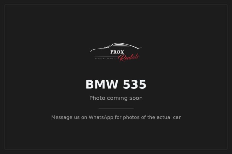 BMW 535 — photo coming soon. Prox Rentals, Dubai.