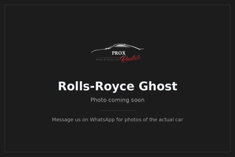Rolls-Royce Ghost — photo coming soon. Prox Rentals, Dubai.